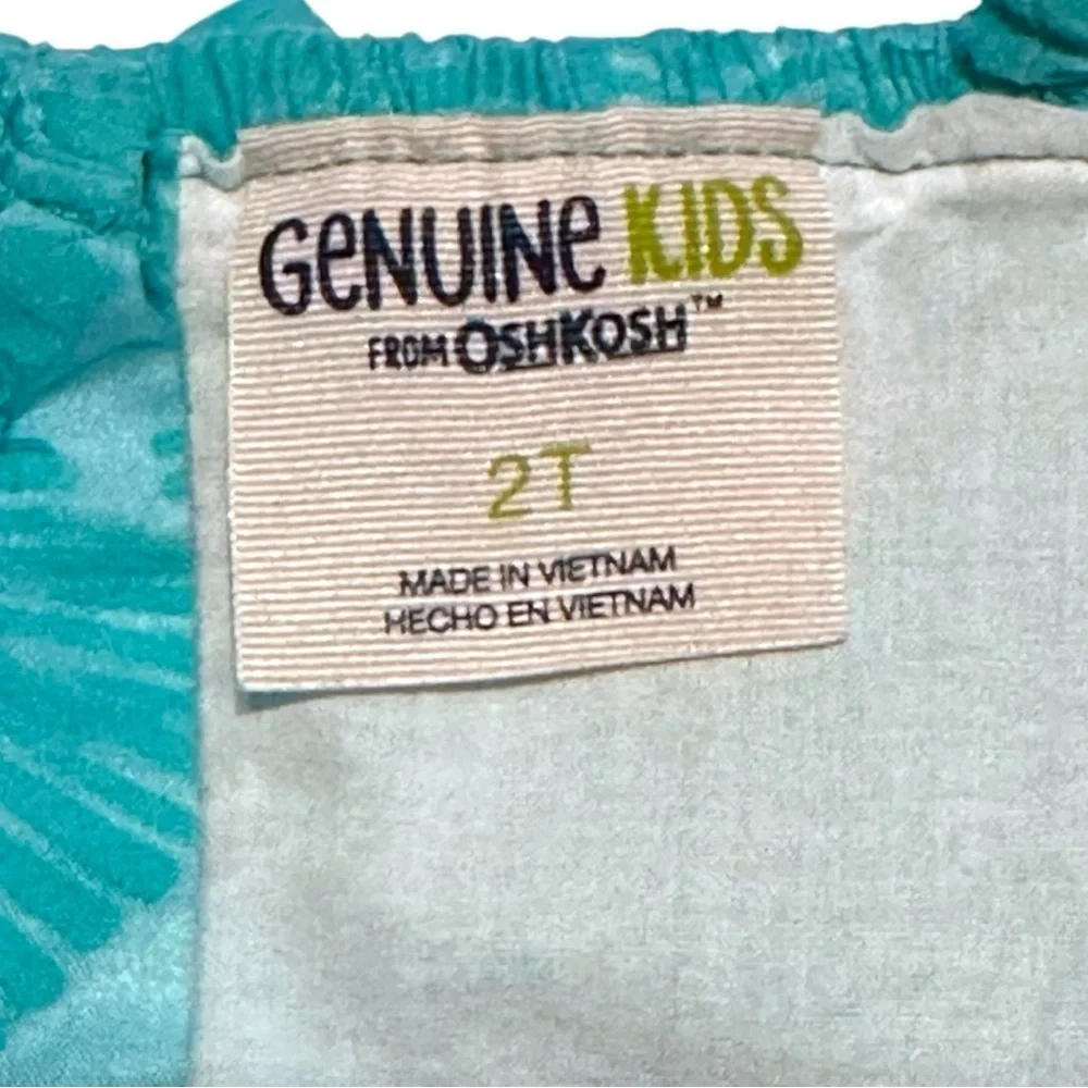 Genuine Kids by OshKosh 2T Blue Tropical Dress